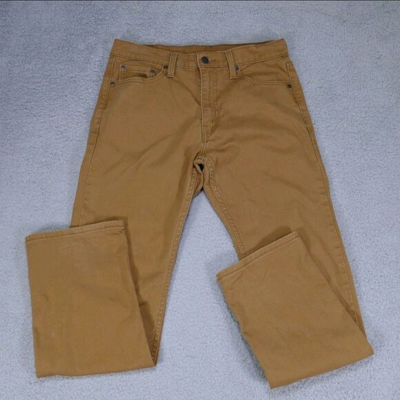 Levi's 513 Jeans Men's 32x29 Straight Fit Flex Stretch Brown Beige - Picture 1 of 15